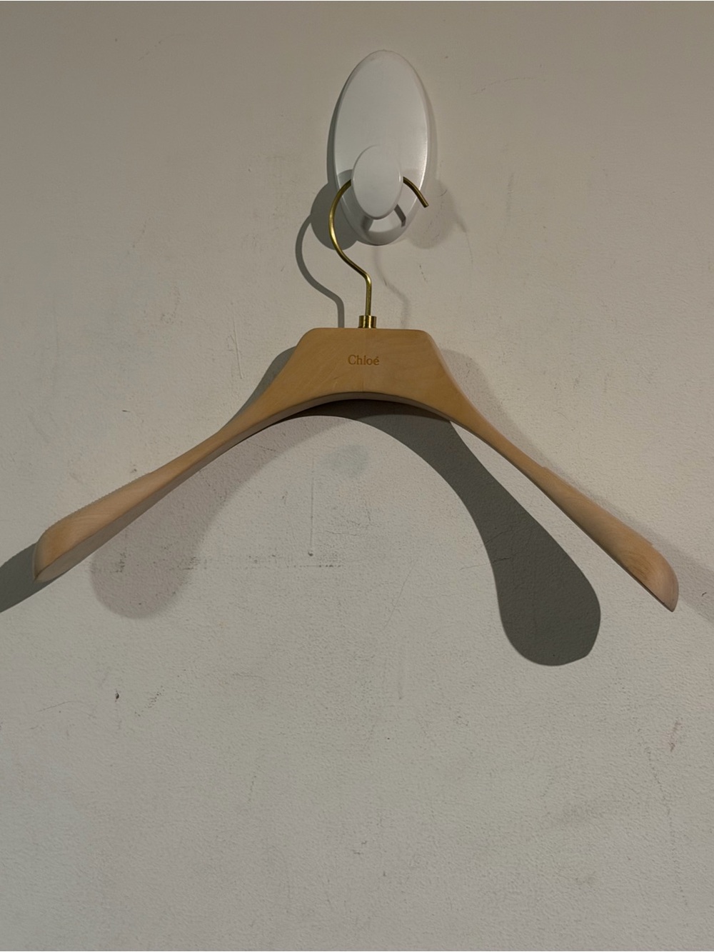 Chloe Wooden Hanger in Natural Beige